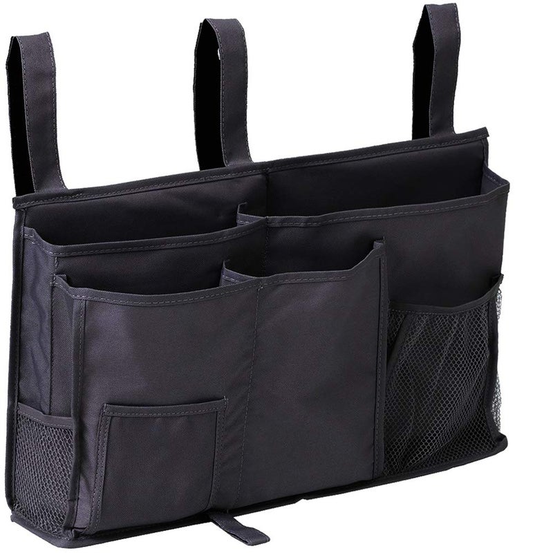 Sugaroom Organizer Caddy - Bedside, Bunk Bed, Hanging & Pocket Storage - Baby, Dorm, Hospital - Black - Image 1